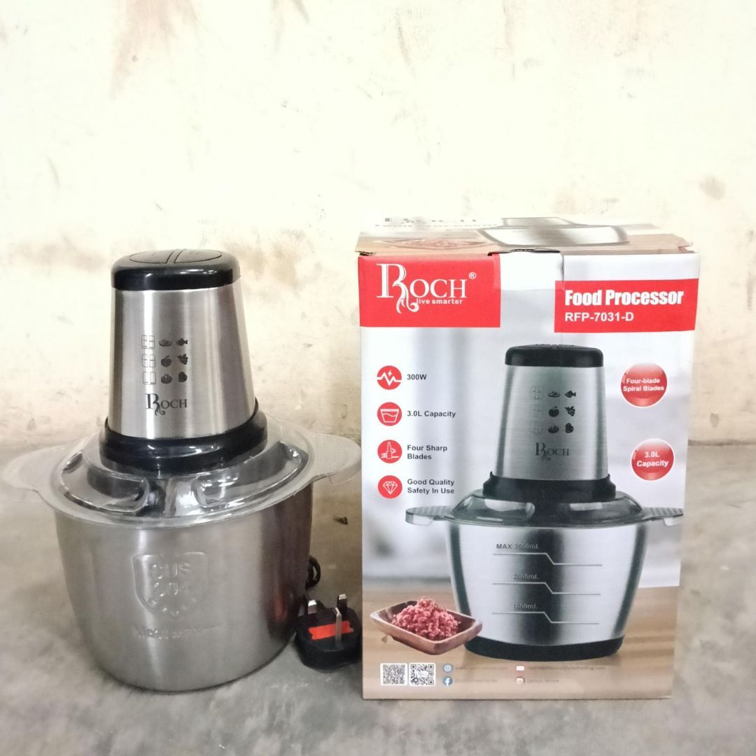 3L Stainless Steel Electric Chopper for Meat, Vegetables and Spices