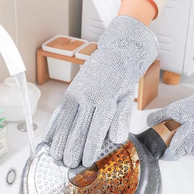Magic Steel Wire Cleaning Gloves Household Dishwashing Gloves