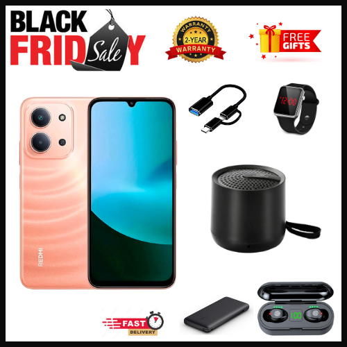 BLACK FRIDAY DEALS🔥🔥! REDMI 15C 256/128GB ROM + 8GB/16 RAM EXPANDABLE 6.9'' LCD 50MP Main Camera 8MP selfie camera 6000mAh 33W Fast Charger Android 15 Side Fingerprint -Smartphones