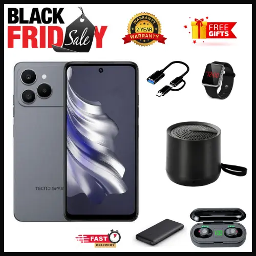 NEW MONTH OFFERS🔥🔥 BRAND NEW TECNO SPARK 40, 6.67'' HD+, UP To 128GB ROM+ 4GB RAM (Dual Sim) 50MP, 5200 MAh super charging and support Side Fingerprint Smartphone