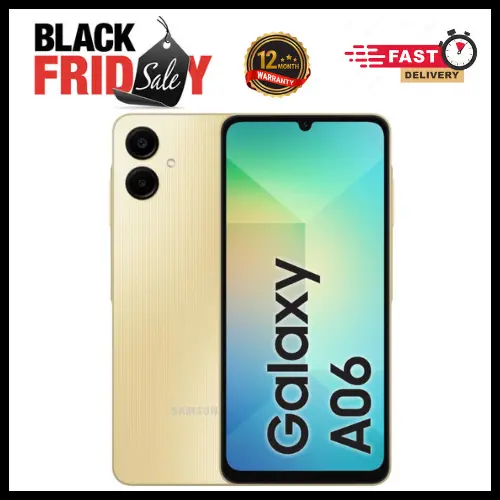 [New Arrival] Samsung Galaxy A06 64GB/128GB+4GB 6.7" 90Hz Display 50MP Rear+8MP Front Cameras 5000mAh Battery 25W Fast Charging IP54 One UI 7 Android 15+(6Years Of OS Updates) Galaxy AI Smartphones