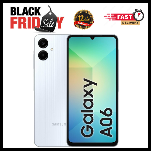 [New Arrival] Samsung Galaxy A06 64GB/128GB+4GB 6.7" 90Hz Display 50MP Rear+8MP Front Cameras 5000mAh Battery 25W Fast Charging IP54 One UI 7 Android 15+(6Years Of OS Updates) Galaxy AI Smartphones
