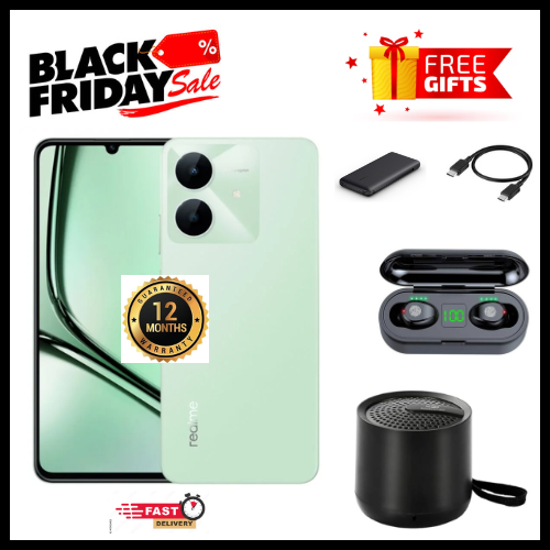 BLACK FIDAY DISCOUNT🔥🔥🔥 BRAND NEW REALME NOTE 60x 6.74" IPS LCD Display, 3GB/4GB RAM+ 64GB/128GB ROM, 5000mAh, Android 14, 8MP Rear & 5MP Front Camera, Dual SIM, Fingerprint (side-mounted)