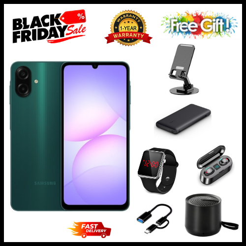 [New Arrival] Samsung Galaxy A07 128GB+4GB 6.7" 90Hz Display 50MP Rear+8MP Front Cameras 5000mAh Battery 25W Fast Charging IP54 One UI 7 Android 15+(6Years Of OS Updates) Galaxy AI Smartphones