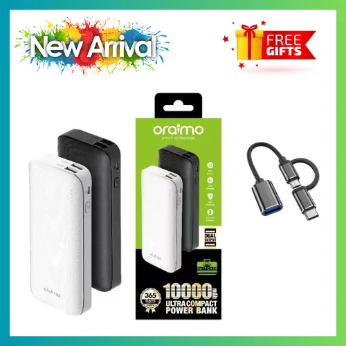 LIMITED OFFER !!!! BRAND NEW ORAIMO TRAVELLER POWER BANK 30000mah/20000mAh/10000mAh 12W Smart Fast Charging Slim Portable Power Bank type C in/out Charging universal Compatibility