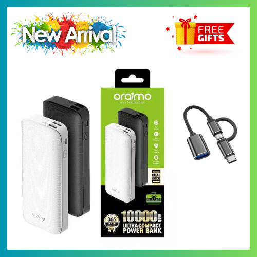 LIMITED OFFER !!!! BRAND NEW ORAIMO TRAVELLER POWER BANK 30000mah/20000mAh/10000mAh 12W Smart Fast Charging Slim Portable Power Bank type C in/out Charging universal Compatibility