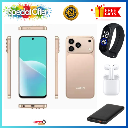LIMITED HOT DEALS🔥🔥🔥 CORN MEGA 100 MAX 6.6" STORAGE ROM 64GB RAM 5GB STRONG BATTERY 5000 mAh DOUBLE SIM CARD SMART PHONE ON OFFER FINGERPRINT FACE