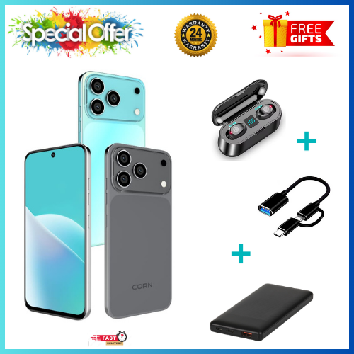 MEGA DEALS FOR CORN MEGA 100 MAX🔥🔥🔥 6.6" STORAGE ROM 64GB RAM 5GB STRONG BATTERY 5000 mAh DOUBLE SIM CARD SMART PHONE ON OFFER FINGERPRINT FACE