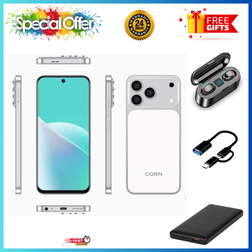 MEGA DEALS FOR CORN MEGA 100 MAX🔥🔥🔥 6.6" STORAGE ROM 64GB RAM 5GB STRONG BATTERY 5000 mAh DOUBLE SIM CARD SMART PHONE ON OFFER FINGERPRINT FACE