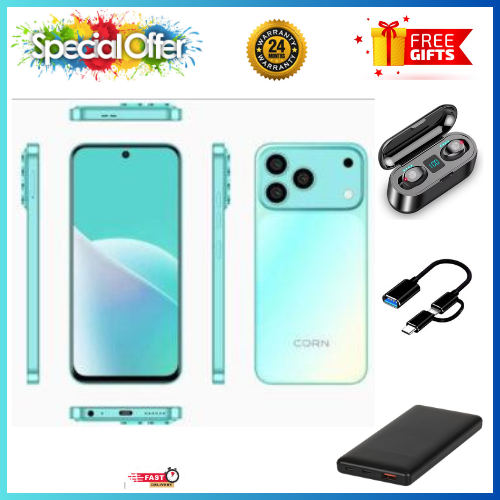 MEGA DEALS FOR CORN MEGA 100 MAX🔥🔥🔥 6.6" STORAGE ROM 64GB RAM 5GB STRONG BATTERY 5000 mAh DOUBLE SIM CARD SMART PHONE ON OFFER FINGERPRINT FACE