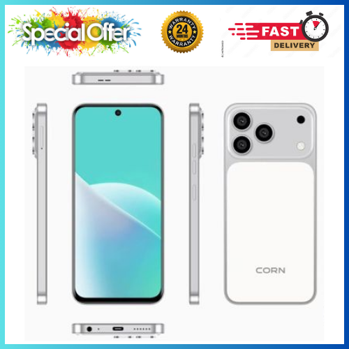 NEW ARRIVALS🔥🔥🔥 CORN MEGA 100 MAX 6.6" STORAGE ROM 64GB RAM 5GB STRONG BATTERY 5000 mAh DOUBLE SIM CARD SMART PHONE ON OFFER FINGERPRINT FACE