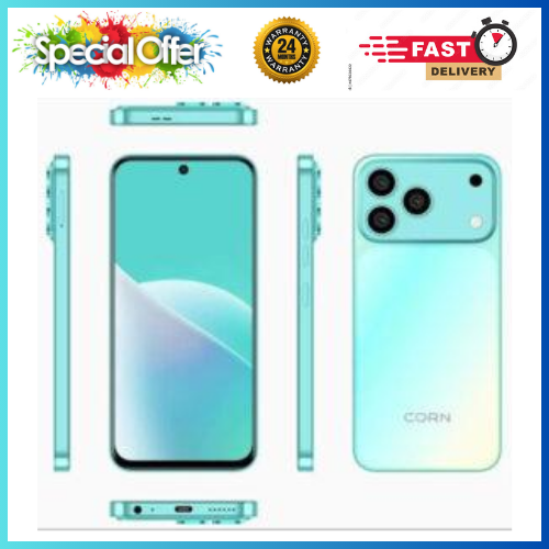 NEW ARRIVALS🔥🔥🔥 CORN MEGA 100 MAX 6.6" STORAGE ROM 64GB RAM 5GB STRONG BATTERY 5000 mAh DOUBLE SIM CARD SMART PHONE ON OFFER FINGERPRINT FACE