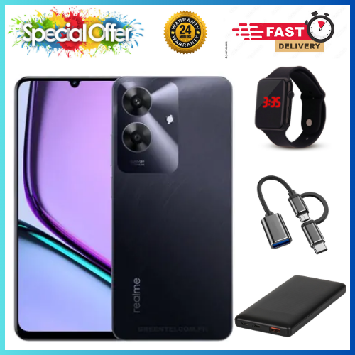 NEW ARRIVALS🔥🔥🔥 BRAND NEW REALME NOTE 60x 6.74" IPS LCD Display, 3GB/4GB RAM+ 64GB/128GB ROM, 5000mAh, Android 14, 8MP Rear & 5MP Front Camera, Dual SIM, Fingerprint (side-mounted)