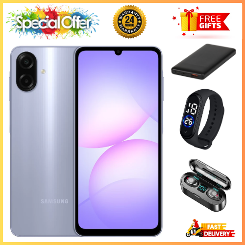 [New Arrival] Samsung Galaxy A07 128GB+4GB 6.7" 90Hz Display 50MP Rear+8MP Front Cameras 5000mAh Battery 25W Fast Charging IP54 One UI 7 Android 15+(6Years Of OS Updates) Galaxy AI Smartphones