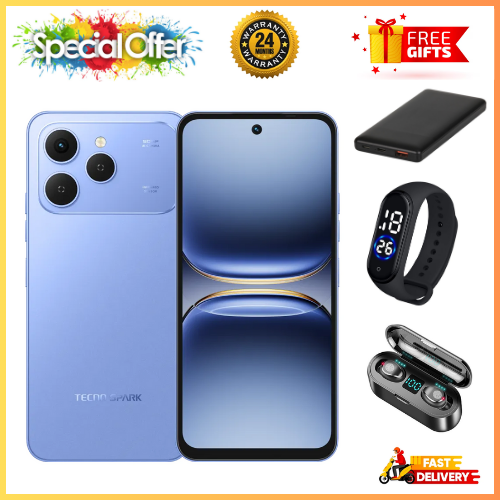 NEW MONTH OFFERS🔥🔥 BRAND NEW TECNO SPARK 40, 6.67'' HD+, UP To 128GB ROM+ 4GB RAM (Dual Sim) 50MP, 5200 MAh super charging and support Side Fingerprint Smartphone