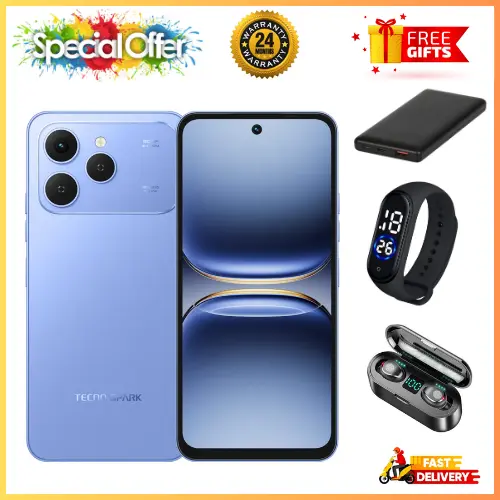 NEW MONTH OFFERS🔥🔥 BRAND NEW TECNO SPARK 40, 6.67'' HD+, UP To 128GB ROM+ 4GB RAM (Dual Sim) 50MP, 5200 MAh super charging and support Side Fingerprint Smartphone
