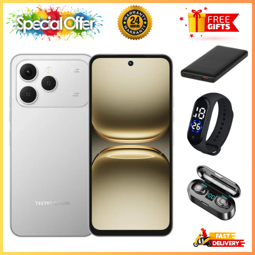 NEW MONTH OFFERS🔥🔥 BRAND NEW TECNO SPARK 40, 6.67'' HD+, UP To 128GB ROM+ 4GB RAM (Dual Sim) 50MP, 5200 MAh super charging and support Side Fingerprint Smartphone