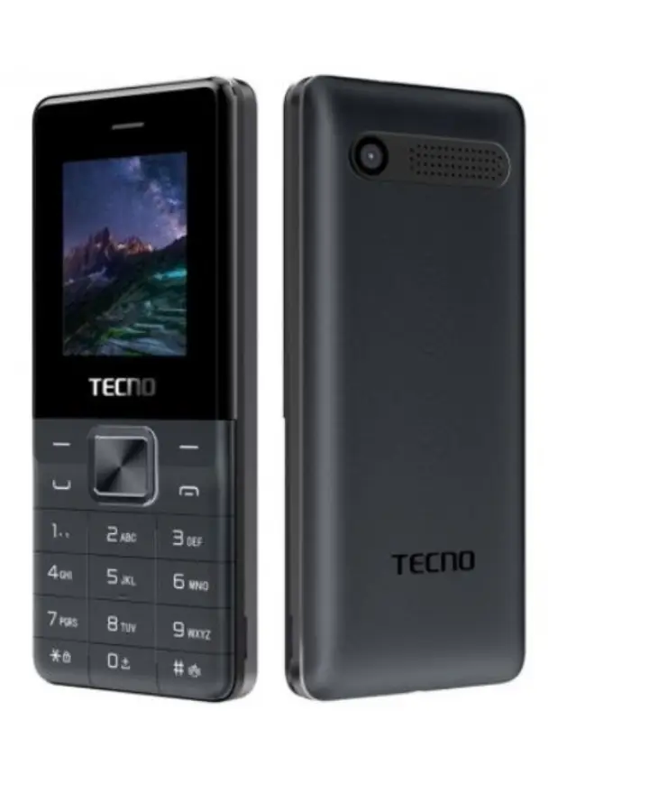 Tecno T 301, (Dual Sim). Button Phone, Torch, Memory Card Slot-Black
5.0