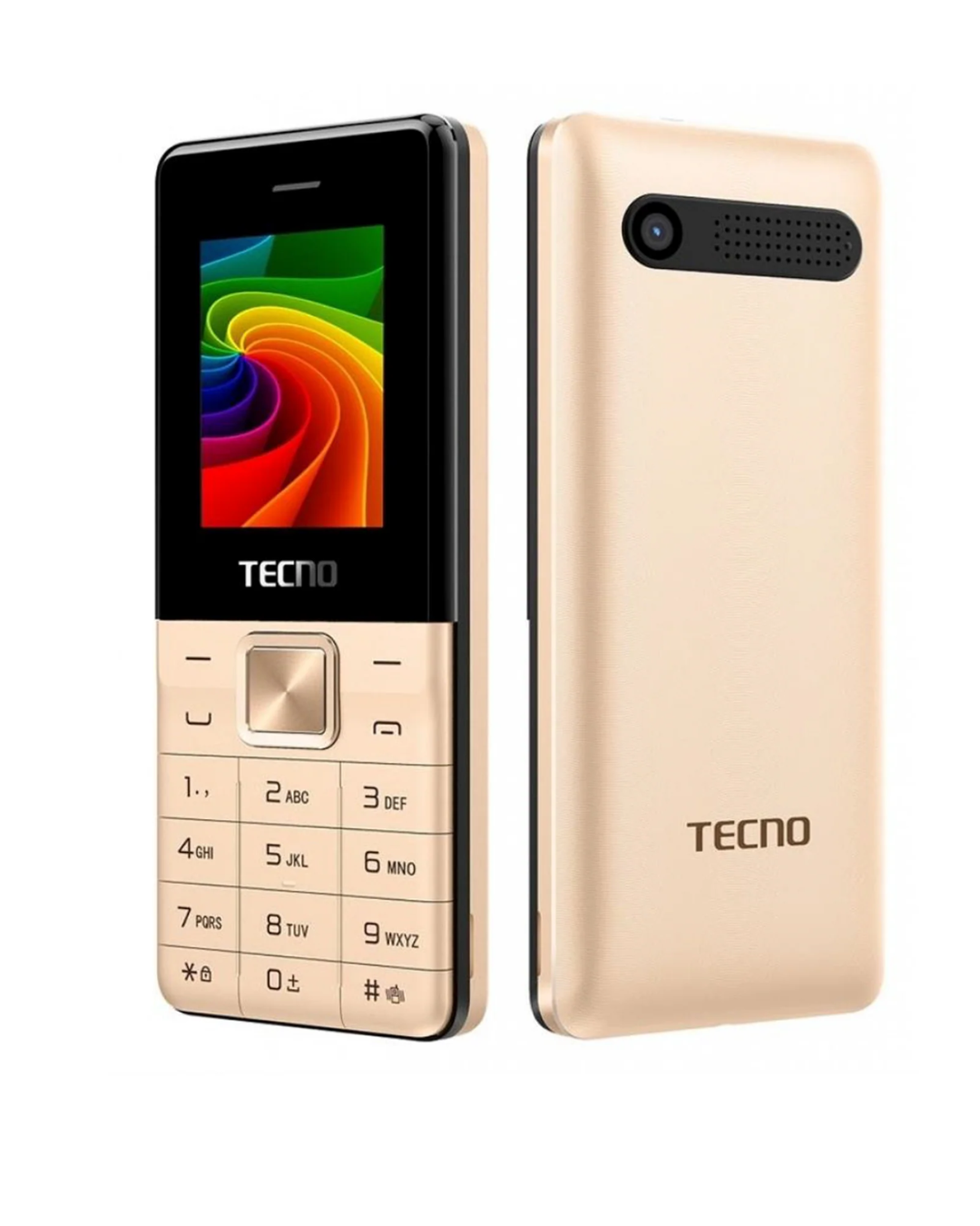 Tecno T 301, (Dual Sim). Button Phone, Torch, Memory Card Slot-Black
5.0