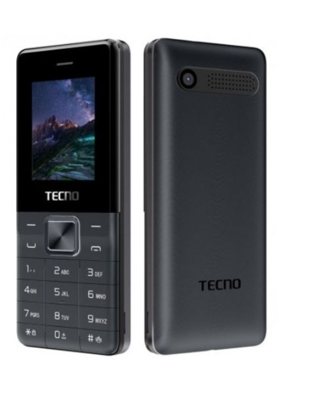 Tecno T 301, (Dual Sim). Button Phone, Torch, Memory Card Slot-Black
5.0