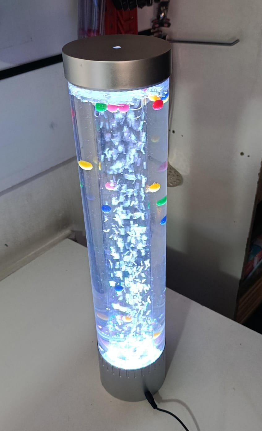 Led Bubble Aquarium Lamp 50Cm, diameter 10cm, Kids Room Tube Mood Light Desktop Artificial Fish Tank, Tall Water Tower, Tank Night Light for Bedroom, Office, house, date night