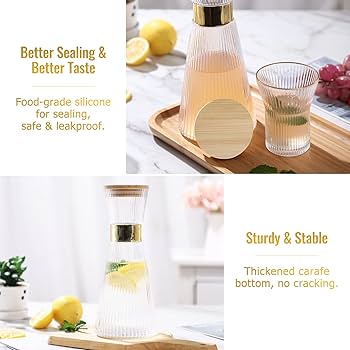 Baochum Clear glass 7pc water set - 200mlx6 tumblers  +950ml jug