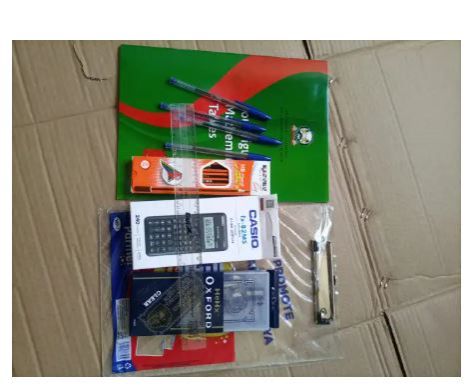 Arithmetic, Algebra, Geometry Study Kit :  CALCULATOR + Set + 12 Pencils + 2 Rubbers + Ruler + 4 BIG Biro Pens + Log Table + Transparent Clipboard