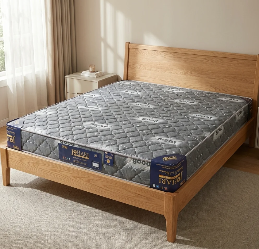 🔥(On offer)🔥 FREE 2-Pack Pillows Johari 8-Inch Orthopedic Fibre Mattress  ,Supportive & Breathable | Back Care Comfort | Quilted Soft Cover | Heavy Duty | Modern Design | 24-Month Warranty