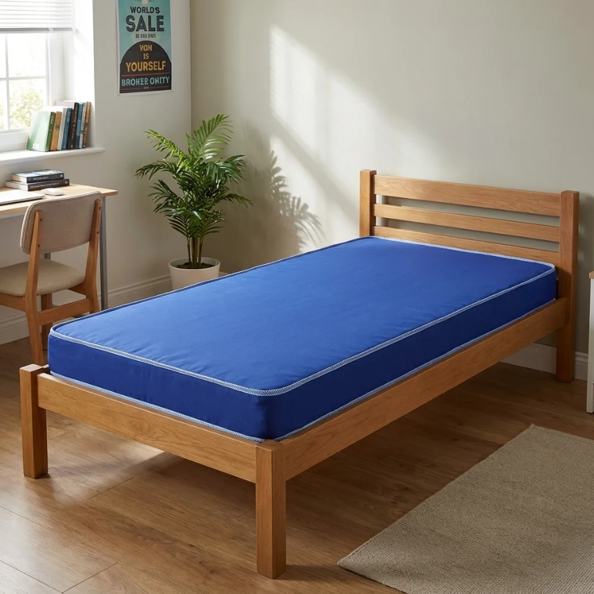 Boarding Schools 6-Inch High-Quality School Mattress – Durable Firm Foam Support with Protective Easy-Clean Fabric, Lightweight Student Bed Mattress for Hostels, Dormitories, & Home Use