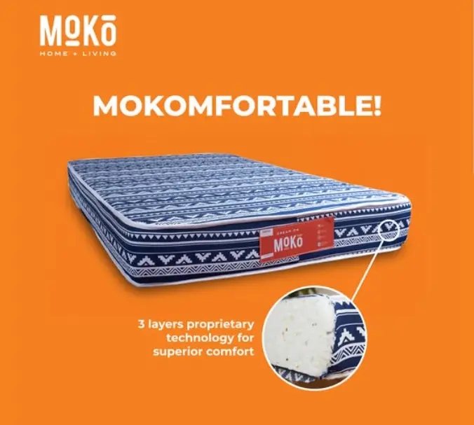 4 by 6 by 8inches MOKO Heavy Duty 8-Inch Mattress with Free Mosquito Net – Durable, Comfortable, Premium Quality Foam for Restful Sleep, Perfect Support for All Sleepers, Eco-Friendly Materials,