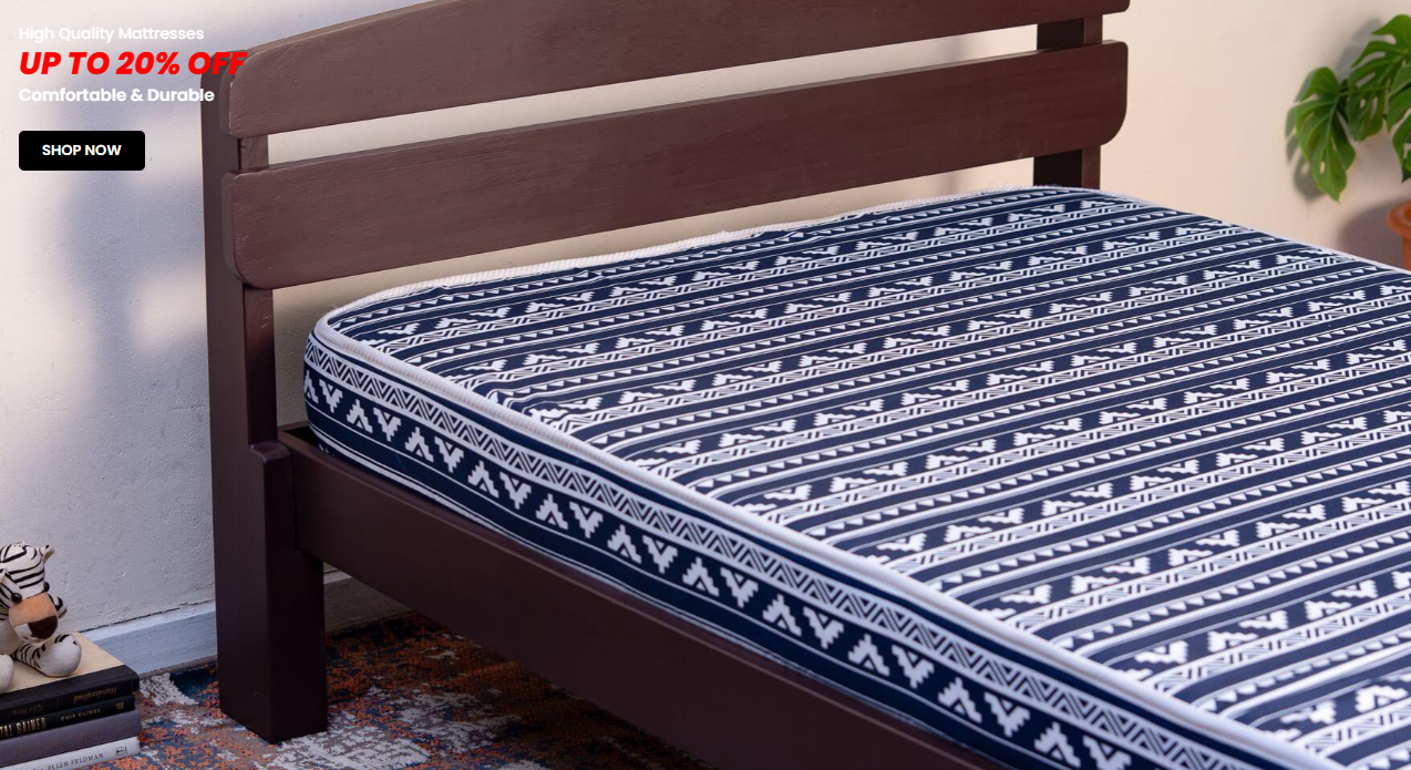 4 by 6 by 8inches MOKO Heavy Duty 8-Inch Mattress with Free Mosquito Net – Durable, Comfortable, Premium Quality Foam for Restful Sleep, Perfect Support for All Sleepers, Eco-Friendly Materials,