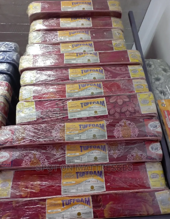 Mattress Tuffoam 6-Inch [ 4.5 by 6 by 6inches ] Medium-Duty High-Density Foam Mattress – Balanced Comfort and Firm Support for Restful Sleep, Durable Construction, Available in Multiple Sizes