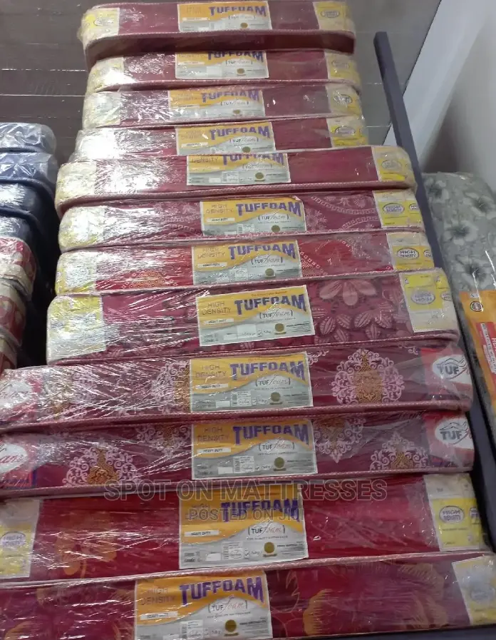 Mattress Tuffoam 6-Inch [ 4.5 by 6 by 6inches ] Medium-Duty High-Density Foam Mattress – Balanced Comfort and Firm Support for Restful Sleep, Durable Construction, Available in Multiple Sizes