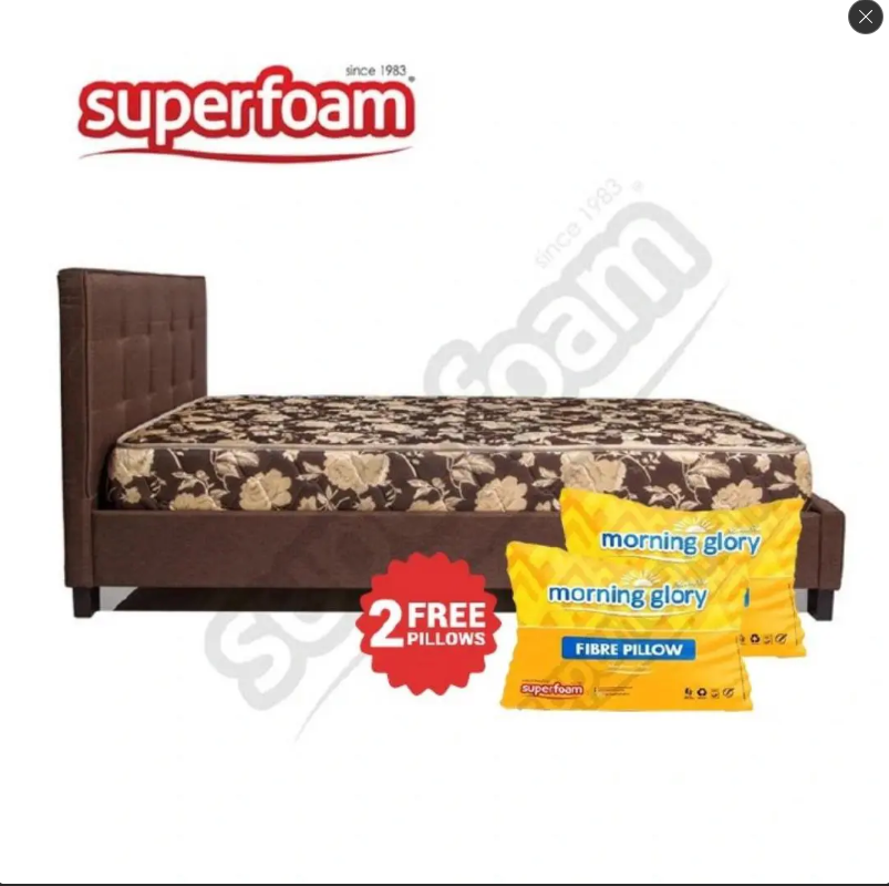 🔥(On offer)🔥 Mattress [5 by 6 by 8inches] 2 FREE Pillows Gift – Superfoam Morning Glory 8-Inch Heavy-Duty High-Density Foam Mattress | Quilted Comfort, , Best in Market, 2-Year Warranty