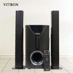 Vitron V- 527 2.1CH Multimedia Bluetooth Woofer Speaker System Subwoofer Soundbar BT/USB/SD/FM Subwoofer Home Audilo System Soundbar With Remote Control 9000W V527 Black 9000W V527