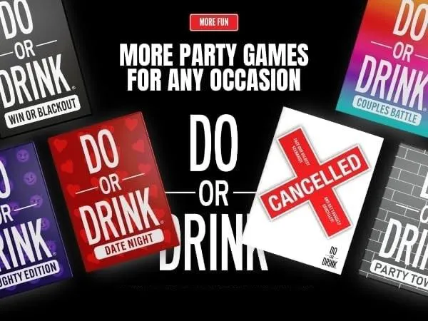 THRILLING Do or Drink - Card Game - Expansion Pack - Party Game - Dares for College, Camping and Birthday Parties