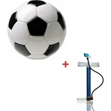 Soccer ball/Football Black and White Plus air pump/inflator with pin could also be used for bicycle inflation