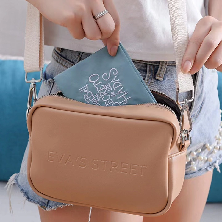 1 Pcs Women Cute Sanitary Pad Pouch Napkin Organizer Portable Key Coin Purse Credit Card Storage Bag Wallets Holders