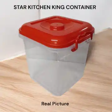 Heavy plastic airtight star kitchen king cereals storage container