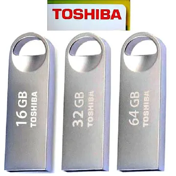 Toshiba 2GB,4GB,8GB, 32GB,64 GB USB Flashdisk-Silver The Toshiba USB Flash Drive features a compact design that fits easily into a pocket or computer bag. This USB drive has a unique