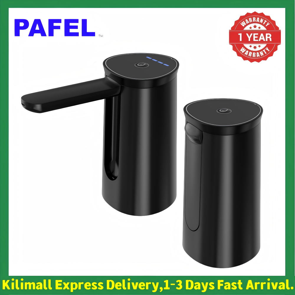 New Arrival PAFEL Foldable Electric Water Bottle Pump - Type-C Rechargeable Automatic Dispenser Portable 5 Gallon Water Jug Pump Universal Fit 5L-18.9L Bottles - Black