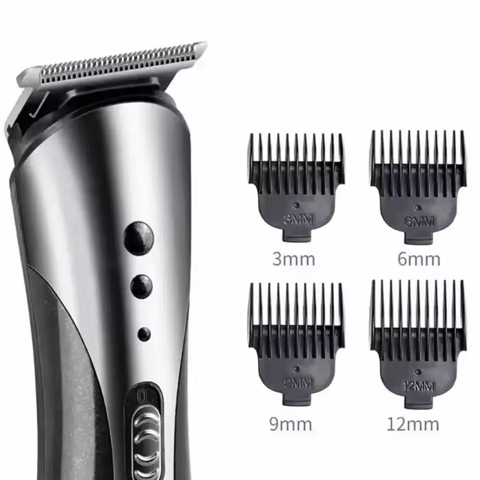 New Arrival PAFEL 3-in-1 Rechargeable Hair Clipper Wireless Beard Trimmer Nose Hair Cutter Electric Shaver Set Men's Grooming Kit Barber Machine with 4 Combs - Black