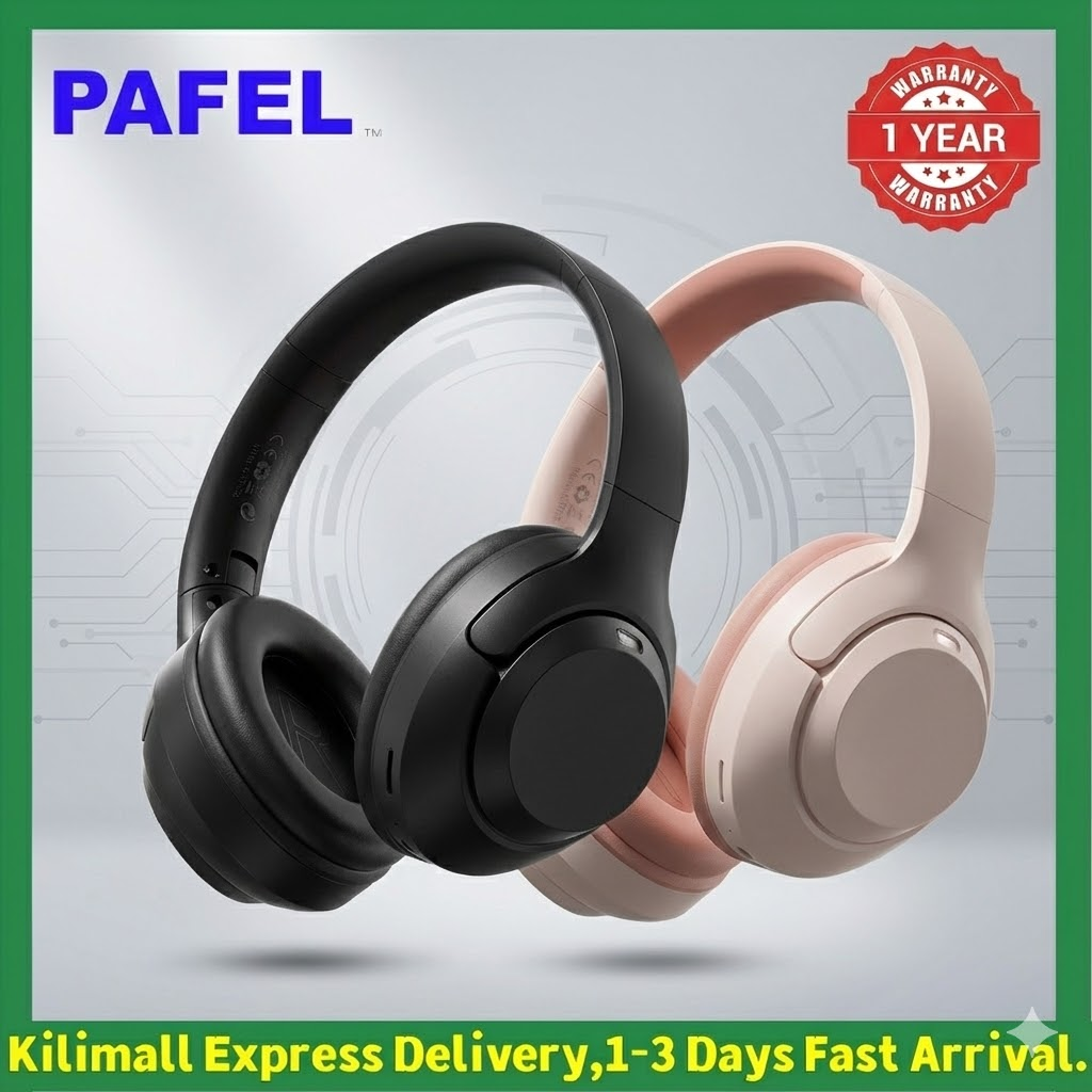 New PAFEL V630 Wireless Over-Ear Headphones 50H Battery BT 5.3 Deep Bass Gaming Headset Foldable with TF Card Slot AUX Mic Earphone Earpods for Android iPhone PC - Black / Pink