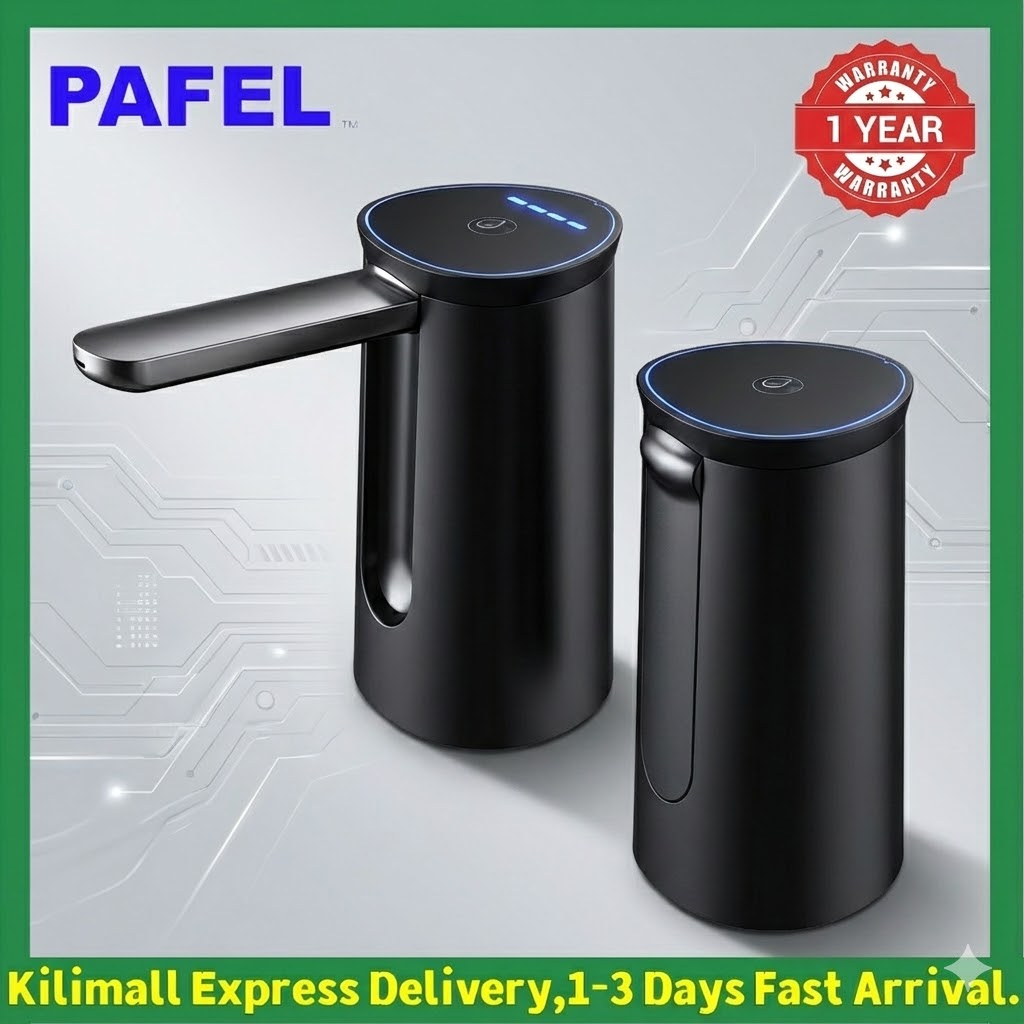 New Arrival PAFEL Foldable Electric Water Bottle Pump - Type-C Rechargeable Automatic Dispenser Portable 5 Gallon Water Jug Pump Universal Fit 5L-18.9L Bottles - Black