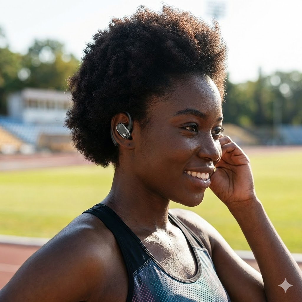 New Arrival PAFEL Open Ear Bluetooth Earphones - 30H Long Playtime & LED Power Display | 360° Rotatable Earbuds | Deep Bass Sport Headphones | ENC Noise Reduction Mic | IPX5 Waterproof Headset  Black