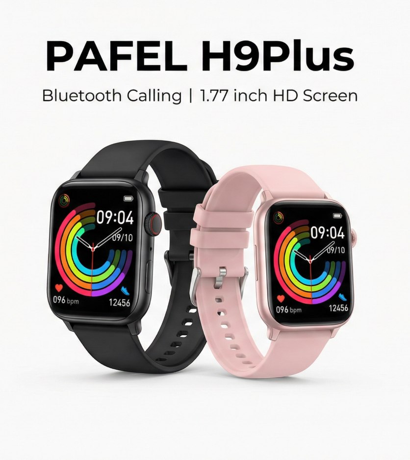 New Arrival PAFEL H9Plus Smart Watch Bluetooth Calling 1.77" HD Screen Fitness Tracker HR / BP Monitor Sports Smartwatch for Android iPhone - Black / Pink