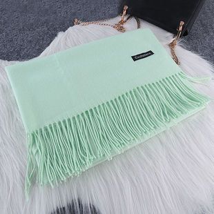Korean version of KIKOI scarf women winter high sense cross-border solid color scarf men's warm tassel shawl wholesale