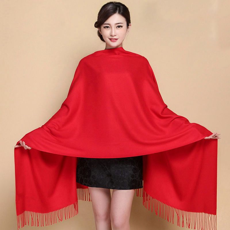 Korean version of KIKOI scarf women winter high sense cross-border solid color scarf men's warm tassel shawl wholesale