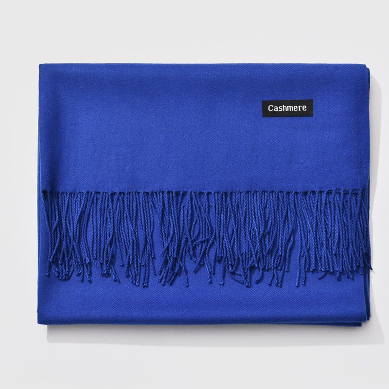 Korean version of KIKOI scarf women winter high sense cross-border solid color scarf men's warm tassel shawl wholesale