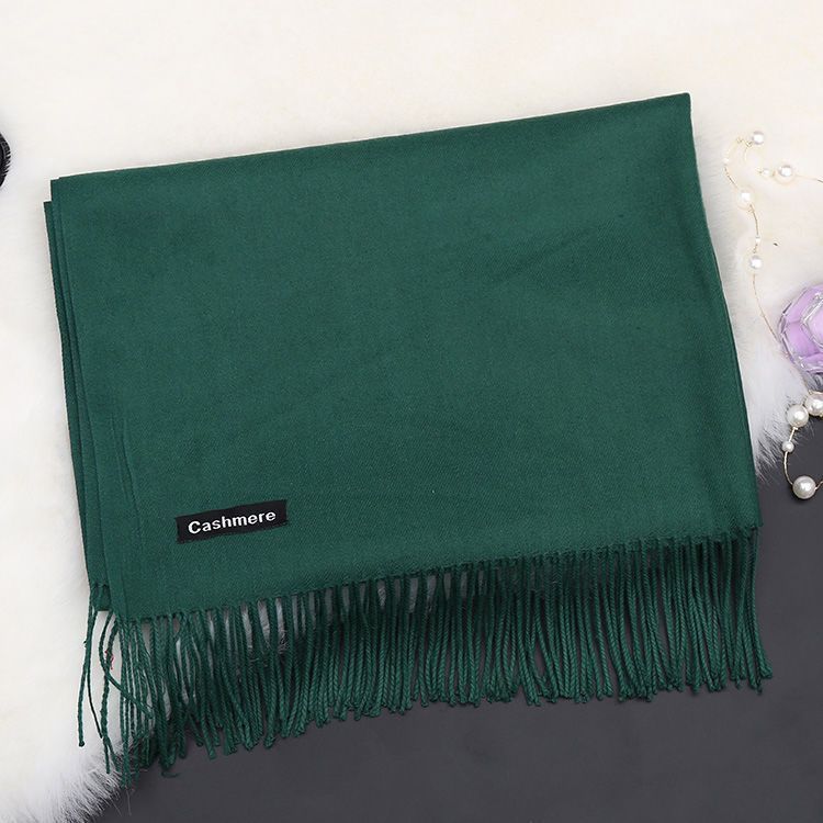 Korean version of KIKOI scarf women winter high sense cross-border solid color scarf men's warm tassel shawl wholesale